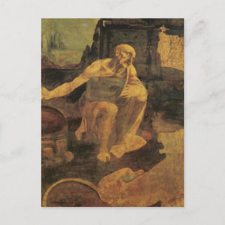 Carte Postale Saint Jérôme par Leonardo da Vinci vers 1481
