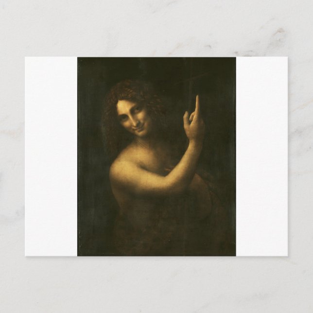 Carte Postale Saint John the Baptist by Leonardo da Vinci (Devant)