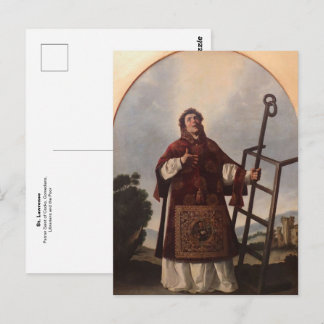 Carte Postale Saint Laurent saint patron catholique romain de