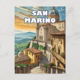 Carte Postale Saint-Marin, enclave sereine sur le mont Titano