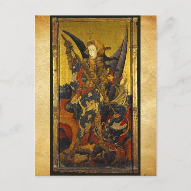 Carte Postale Saint Michael Vanquishing le diable (Devant)