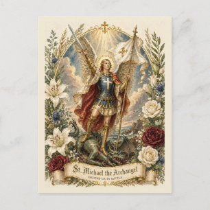 Carte Postale Saint Michel Archange, Priez pour nous, Défendez-n