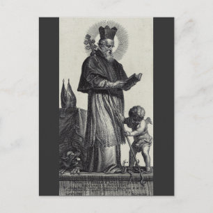 Carte Postale Saint Patrick Apôtre d'Irlande  Art monochrome
