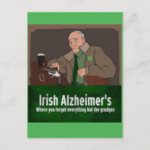 Carte Postale  Saint-Patrick Humoristique Gangster Irlandais 