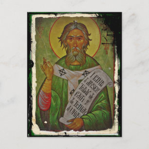 Carte Postale Saint Patrick Icon on Green