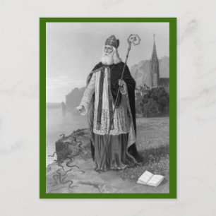 Carte Postale Saint Patrick, les serpents et la Bible