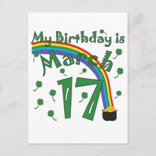 Carte Postale Saint Patrick's Day Anniversaire