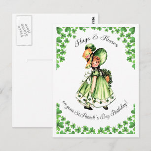 Carte Postale Saint Patrick's Day Anniversaire Petite fille irla