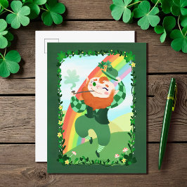 Carte Postale Saint Patrick's Day Cute Leprechaun