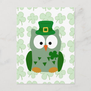 Carte Postale Saint Patrick's Day Owl