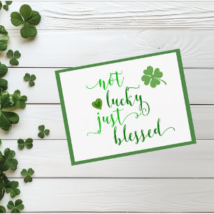 Carte Postale Saint Patrick's Day Pas de chance Juste Bienheureu
