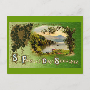 Carte Postale Saint Patrick's Day Souvenir Paysage Vintage