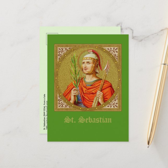 Carte Postale Saint-Sébastien (SNV 24) (Image Carré) Verticale (Devant/Arrière en situation)