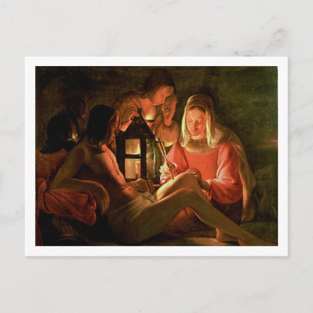 Carte Postale Saint Sébastien soigné par la Sainte-Femme (huile  (Devant)