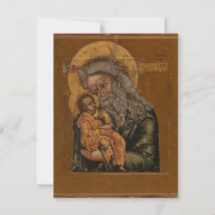 Carte Postale Saint Siméon, l'icône orthodoxe du receveur de Die