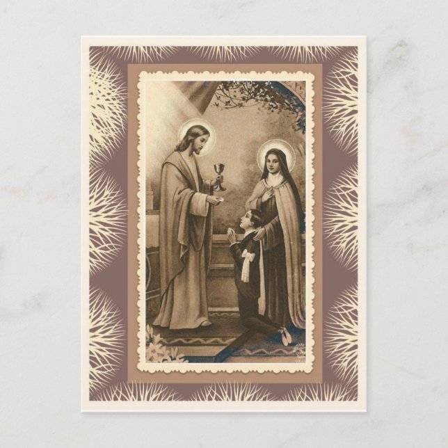 Carte Postale Saint Thérèse Première Sainte Communion Garçon Jés (Devant)