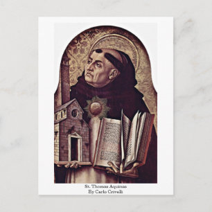 Carte Postale Saint Thomas D'Aquin Par Carlo Crivelli