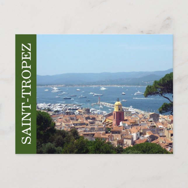Carte Postale saint tropez vert (Devant)