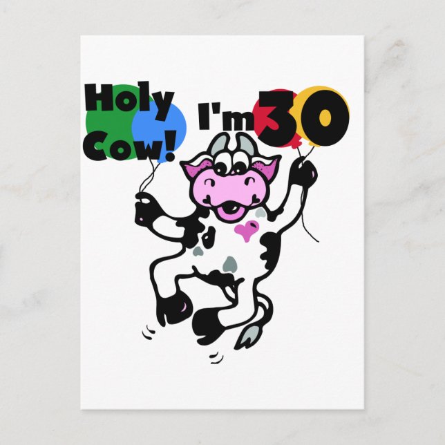 Carte Postale Saint Vache Je suis 30 T-shirts et cadeaux (Devant)