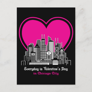 Carte Postale Saint Valentin à Chicago