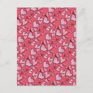 Carte Postale Saint Valentin Coeurs d'amour