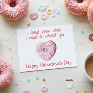 Carte Postale Saint Valentin Donut Ce que je ferais sans toi