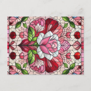 Carte Postale Saint-Valentin en verre tendu