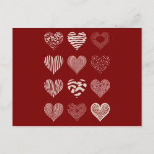 Carte Postale Saint-Valentin Neuf Cœurs Amour de la Saint-Valent