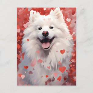 Carte Postale Saint-Valentin Samoyède