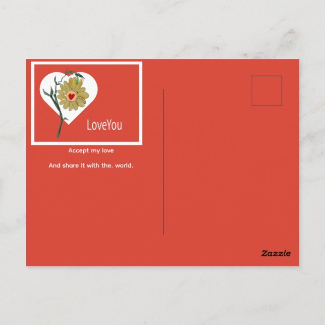 Carte Postale Saint-Valentin Tous Les Jours AmourVous Sentiment  (Dos)