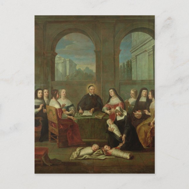 Carte Postale Saint Vincent de Paul et les Soeurs de la Charité (Devant)