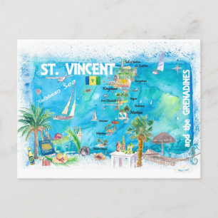 Carte Postale Saint-Vincent-les Grenadines Antilles Illustrées V
