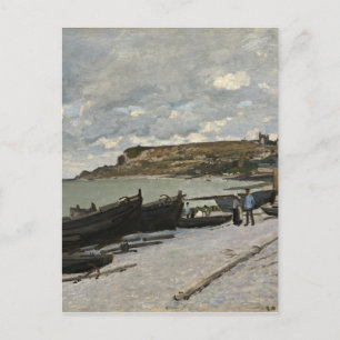 Carte Postale Sainte-Adresse de Monet - Bateaux Mer Ciel nuageux