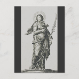 Carte Postale Sainte Agathe de Sicile Grâce Volcanique Art