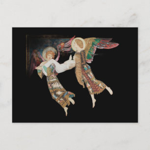 Carte Postale Sainte Brigitte emportée par des anges