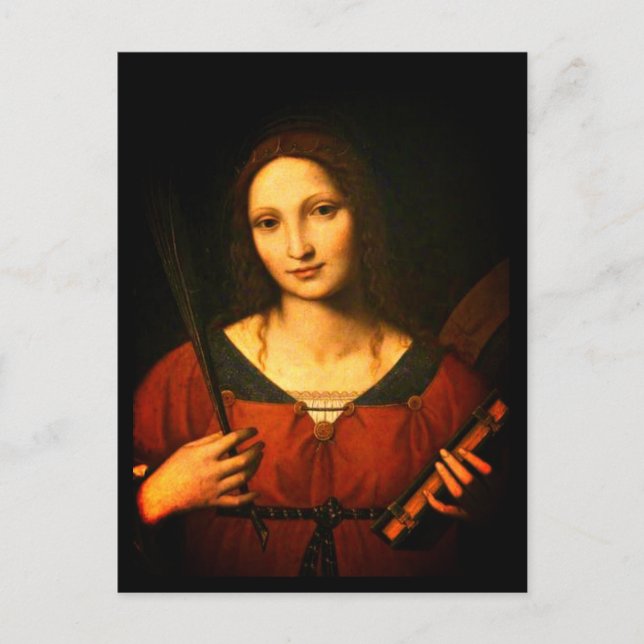 Carte Postale Sainte Catherine d'Alexandrie (Bernardino Luini) (Devant)