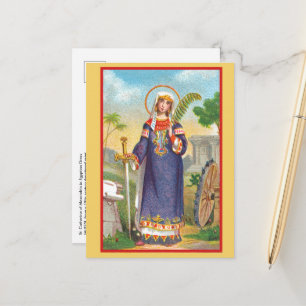 Carte Postale Sainte Catherine d'Alexandrie en costume égyptien