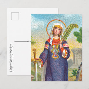 Carte Postale Sainte Catherine d'Alexandrie en costume égyptien 