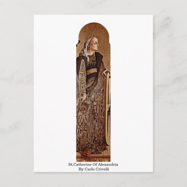 Carte Postale Sainte-Catherine D'Alexandrie Par Carlo Crivelli (Devant)