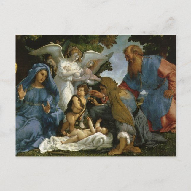 Carte Postale Sainte Famille avec Jean Baptiste (Devant)
