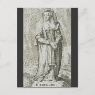 Carte Postale Sainte Hildegarde de Bingen Art Mystique Médiéval