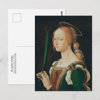Carte Postale Sainte Justine de Padoue, patronne catholique