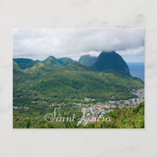 Carte Postale Sainte-Lucie, pitons de Soufrière