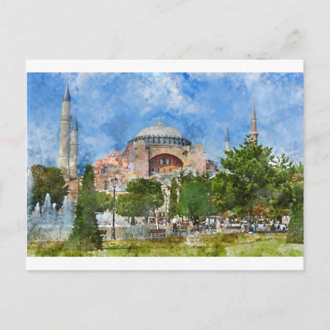 Carte Postale Sainte-Sophie à Sultanahmet, Istanbul (Devant)