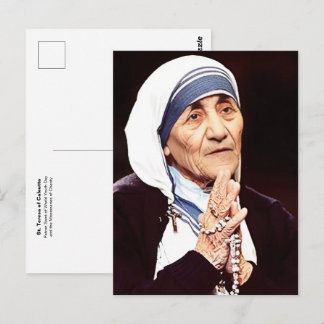 Carte Postale Sainte Thérèse de Calcutta Sainte patronne catholi