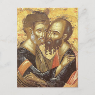 Carte Postale Saints Pierre et Paul Icône chrétienne orthodoxe
