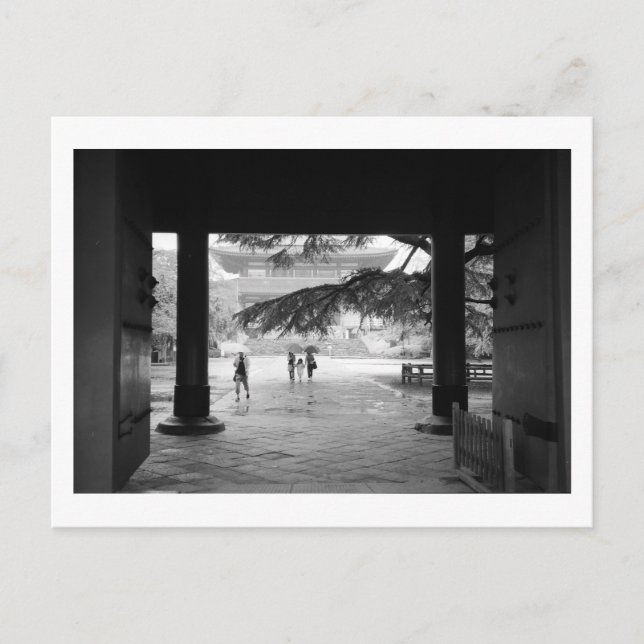 Carte Postale Saison des pluies : Temple Zojoji, Tokyo (Devant)