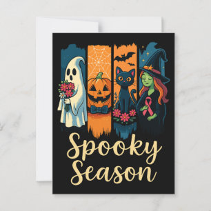 Carte Postale Saison éffrayante avec sensibilisation à l'Hallowe