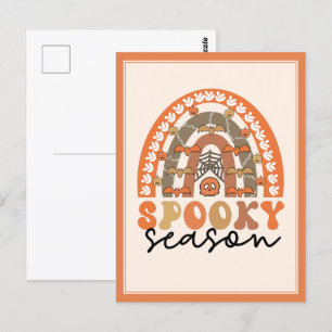 Carte Postale Saison éffrayante Halloween Rainbow Fall