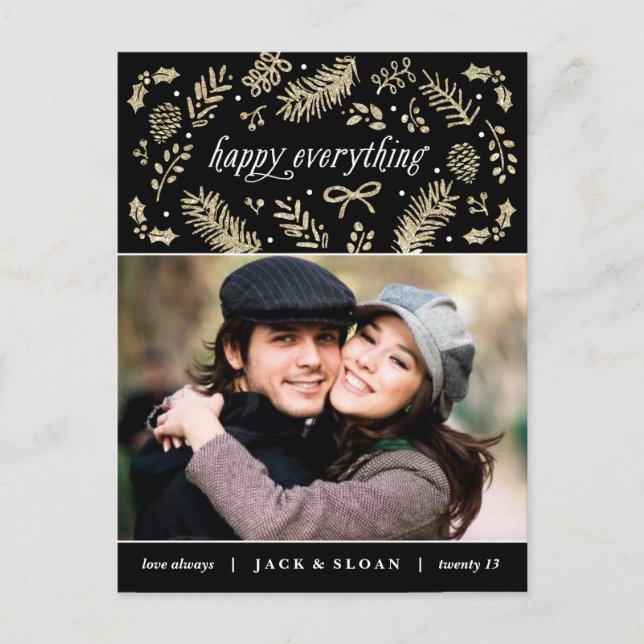 Carte postale saisonnière de vacances de détails (Devant)